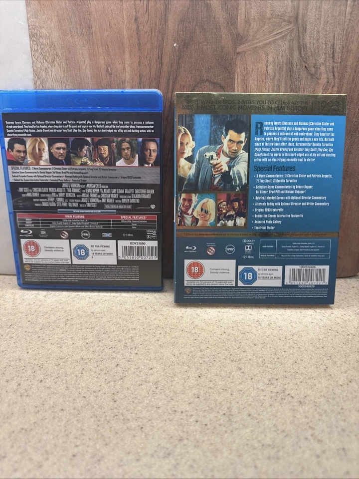 True Romance Blu Ray w/ Rare OOP Slipcover Foto 2 de 4