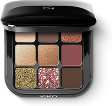 KIKO Milano Glamour Multi Finish Eyeshadow Palette 03 | Palette with 9 Eyeshadow
