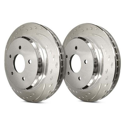 For Hyundai XG350 02 Diamond Slot Dimpled & Slotted 1-Piece Front Brake Rotors