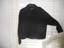 Oska Germany ~ Art To Wear ~ Black Wool Blend Boxy Dress Jacket ~ Iv 4