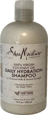 SheaMoisture, Daily Hydration Shampoo with Coconut Milk & Acacia Senegal, 384 ml