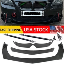 Front Lip Bumper Body Kits /Splitter+Spoiler Carbon Fiber For BMW