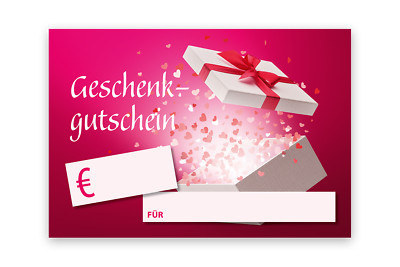Gutschein, Geschenkgutschein, Format: 29 x 20 cm