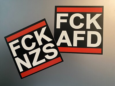 100 Stück FCK AFD Sticker Set - 5cm Aufkleber Politischer Protest