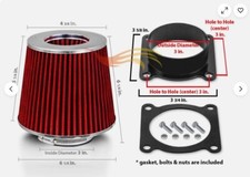 Mass Air Flow Sensor Intake Maf Adapter Red Filter For 03-06 Nissan 350z 3.5l Mass Air Flow Sensor Intake Maf Adapter Red Filter For 03-06 Nissan 350z 3.5l