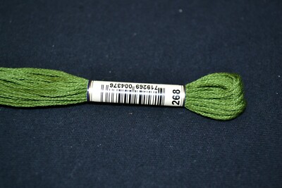 Anchor Cotton Threads for Embroidery Shade 268 Avocado Medium Dark