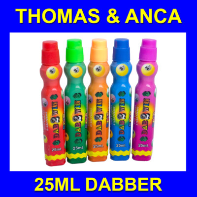 Bingo Dabbers Dauber Marker gemischte Farben für Bingo Tickets 5x 25ml Slimline 