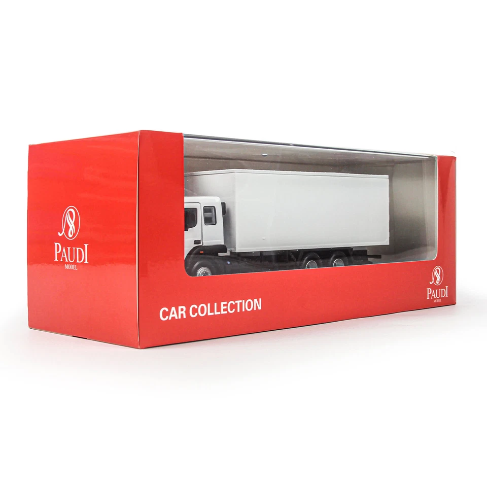 Белая литая модель грузовика Mitsubishi Fuso FJ масштаб 1:48 игрушка подарок коллекция Paudi - Изображение 4 из 4