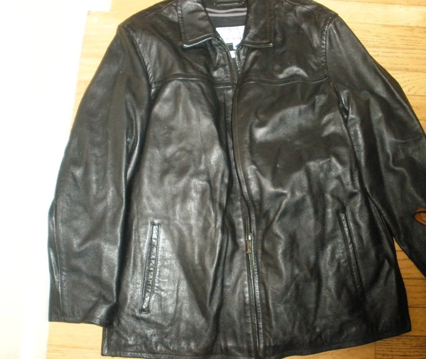 Wilsons Leather M Julian Jacket Mens Large Black Thinsulate Removable Lining EUC