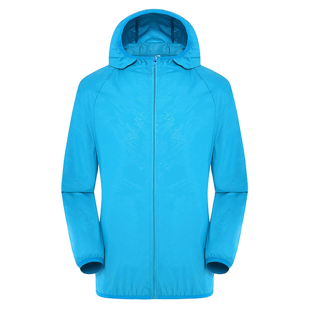 Mens Womens Cycling Waterproof Rain Jacket High Visibility Wind Hooded Coat