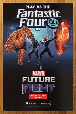 2019 Fantastic Four Marvel Future Fight Mobile Game Print Ad/Poster Promo Art