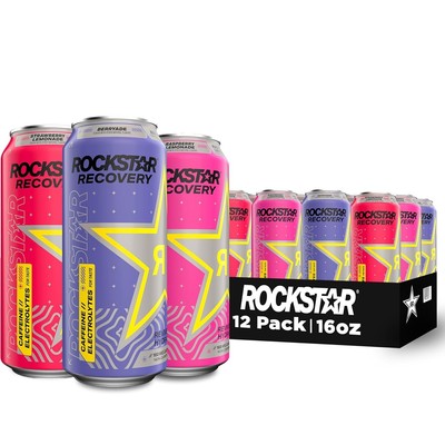 Rockstar Recovery Non-Carbonated Energy Drink, 3 Flavor Variety Pack 16 Fl Oz
