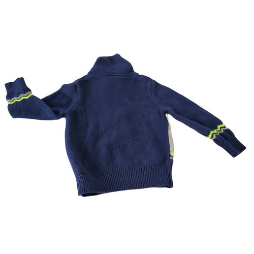 Baby Gap Snowboarder Pullover Boys Girls 5 Cotton Wool Knit Ski Sweater Blue Tan - Picture 5 of 9
