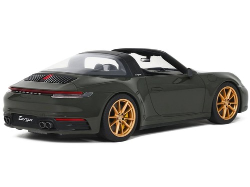 2020 Porsche 992 Targa 4S Dark Green 1/18 Model Car by GT Spirit - Picture 2 of 5
