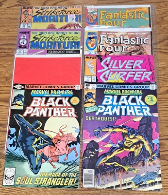 Marvel Lot of 8 Fantastic Four  Black Panther Silver Surfer Strikeforce Comics