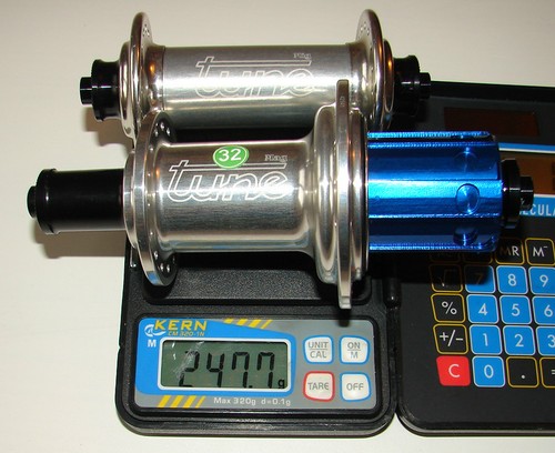 Tune Mig 70 Mag 170 28 / 32 H MTB silber Naben-Set LRS front rear hub Retro Road - Bild 5 von 5
