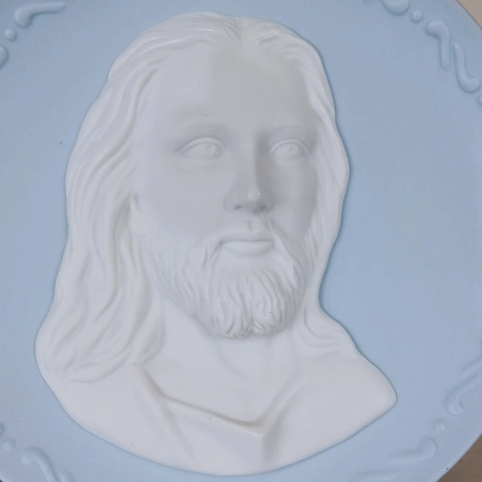 Lámpara de mesa Jesús con luz nocturna con luz de acento con cara brillante Foto 3 de 4