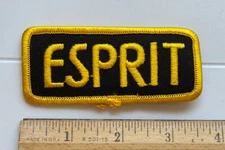 Esprit Black Yellow Lettering Embroidered Patch Badge