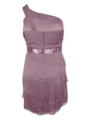 open lace back dress Raisin One Shoulder Floral Embroidered Gown