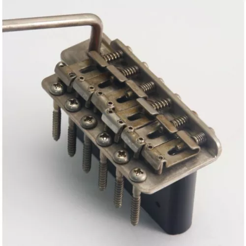 NEW - Q-Parts Aged Collection Tremolo For '57 Strat - DISTRESSED NICKEL