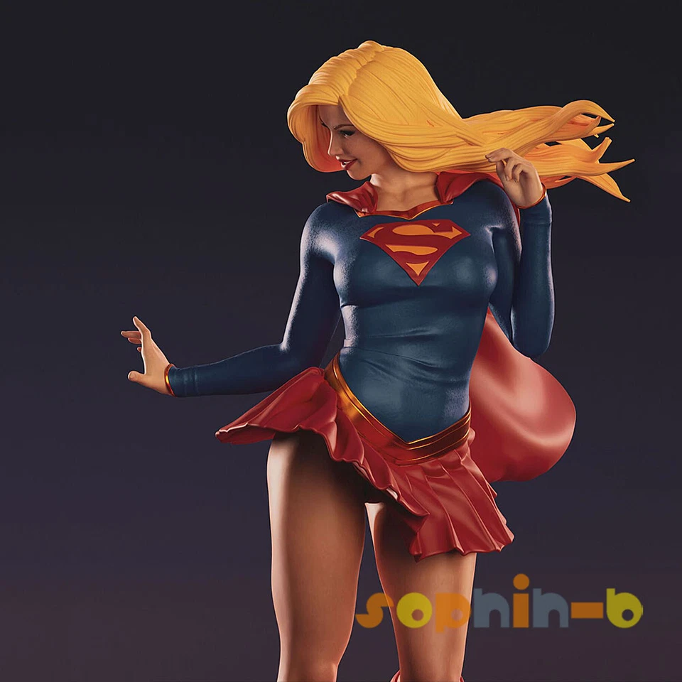 Sexy Supergirl Super Man 4 Ver. Resin Model Kit Unpainted 3d Print Statue Figure - Image 4 of 4
