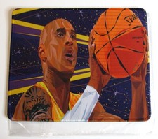 KOBE BRYANT Fabric  Rubber Backed 8.5" by 7" Basketball Mouse Pad NEW