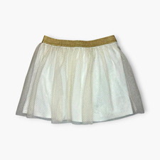 Epic Threads Tulle Gold Sparkle White Skirt