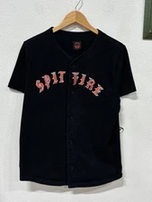 Vintage Y2K Spit Fire Skate Company Baseball Jersey Shirt Size Medium