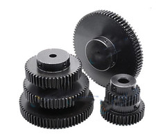 1.5 Mod 12T - 80T Pinion Gear Spur Gears with Step 45# Steel Hole / Keyway Bore