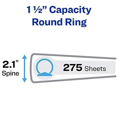 AVERY ECONOMY VIEW 3 RING BINDER, 275-Sheet Capacity , 1 Binder (05726) - WHITE