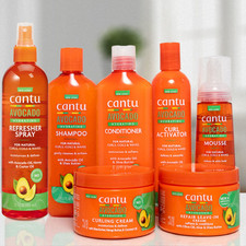 Cantu Avocado Shampoo, Conditioner, Creams, Spray – Full Hair Care Set