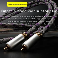 Pair Gold Plated RCA Male to Male RCA Plug Interconnect Cable Hi-END Audio Wires