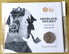 Royal Mint Sherlock Holmes The Art of Deduction 2019 50p UK Coin Sealed Pack