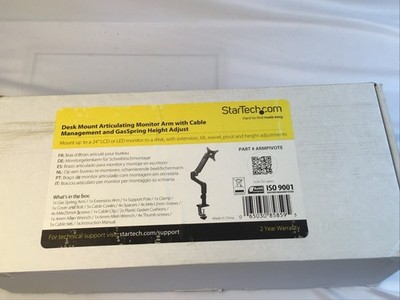 StarTech.com ARMPIVOTE Wall Mount Monitor Arm Full Motion Articulating UP To 24 