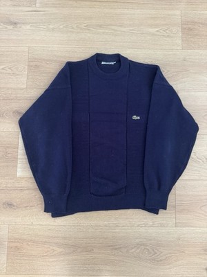 Lacoste Pullover Vintage Gestreift Knit Sweater Größe m