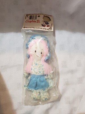Vtg Sophie B Cloth Doll Pink Hair/ Made In Taiwan Original Packaging 7''