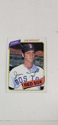 1980 Topps Jim Wright #524 Boston Red Sox Baseball Card Vintage Pitcher