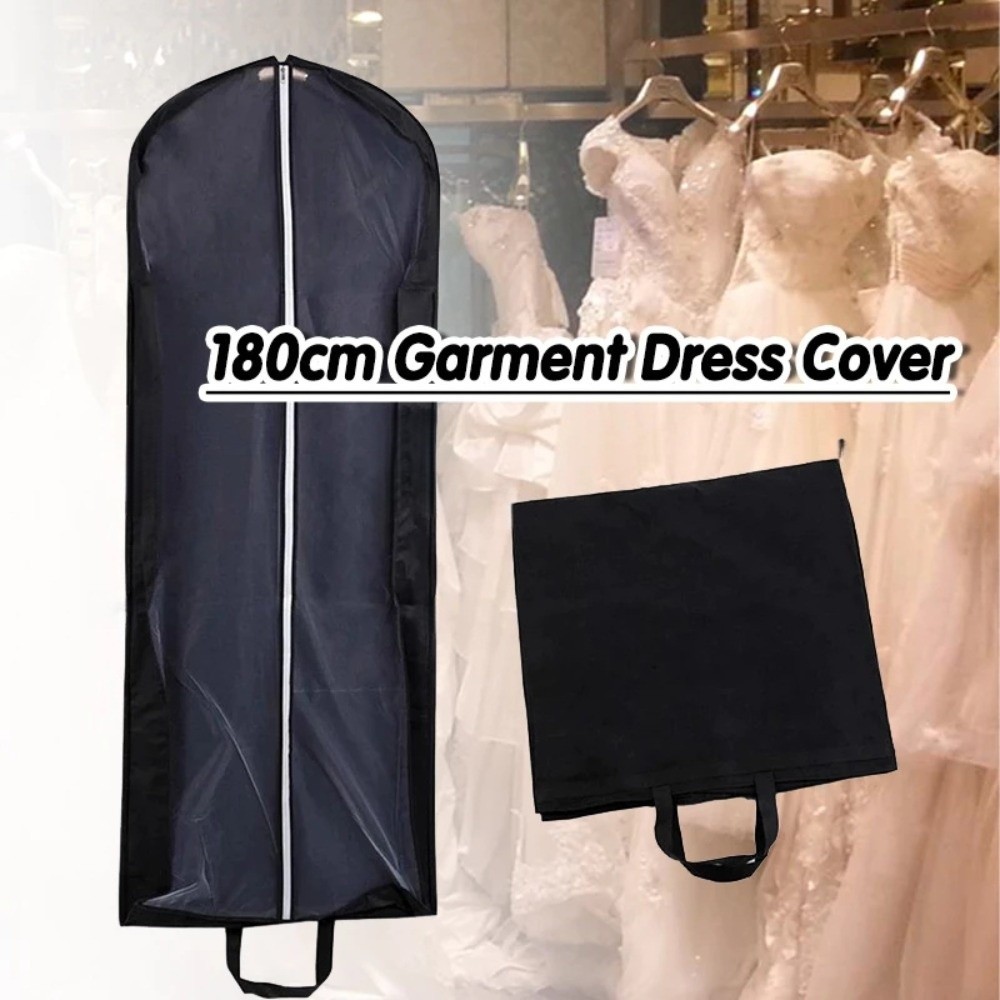 1 pieza Funda de vestido de novia Vestido formal Cubierta antipolvo Plegable Bolsa de almacenamiento de ropa