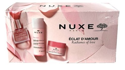 NUXE Éclat d'amour Radiance of Love Rose Gift Set,Oil, Micellar, Lip,Box Damaged