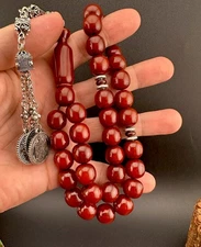 Vtg Cherry Faturan Worry Beads Islamic Prayer Rosary Tisbah سبحة مسباح فاتوران