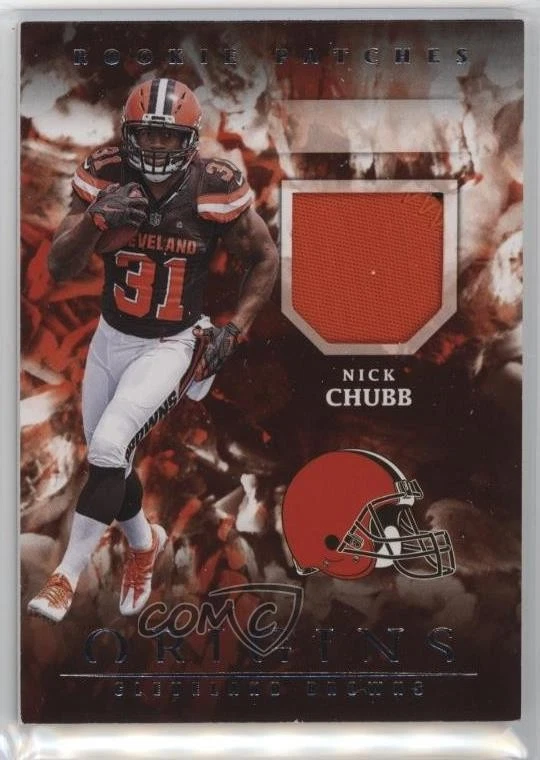 Nick Chubb Panini Origins Rookie Patches #RP26 Base