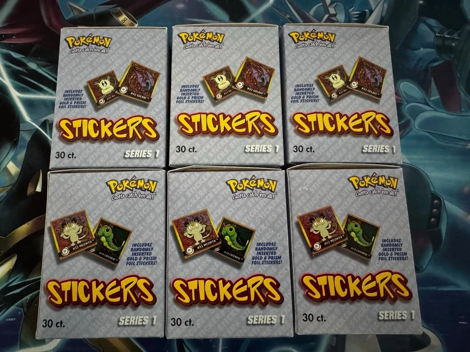 6x Pokemon Artbox Stickers Series 1 Display Booster Box 1999 - Image 3 of 4