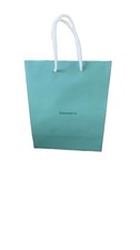 Tiffany  Co. Teal Paper Shopping Gift Bag - Authentic - Empty - 10x8x4