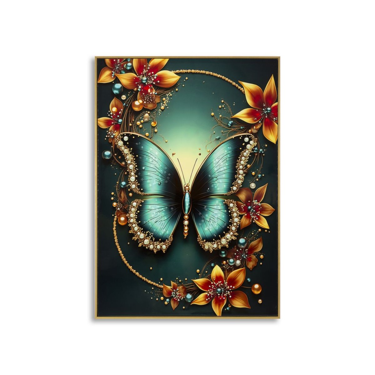 Tableau imprimé Butterfly I grand format multicolore 70x100 pour décoration murale