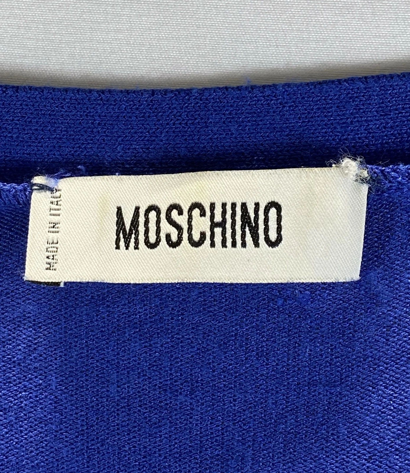 Camicia Moschino donna blu fantasia elegante casual elegante taglia 40