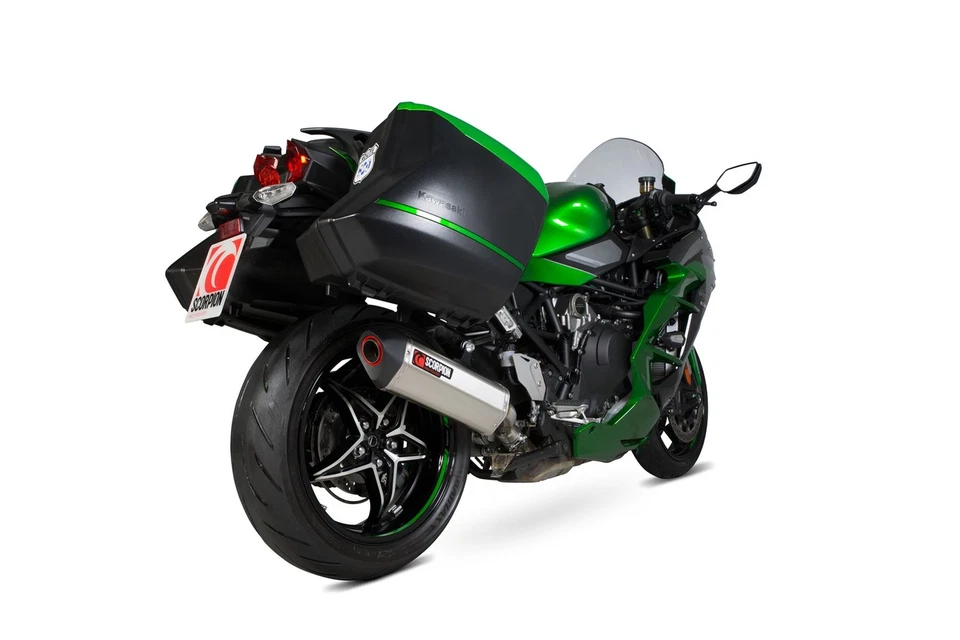 Scorpion Escape Serket Parallel Stainless Kawasaki Ninja H2-SX inc SE 2018 -20 Foto 3 de 4