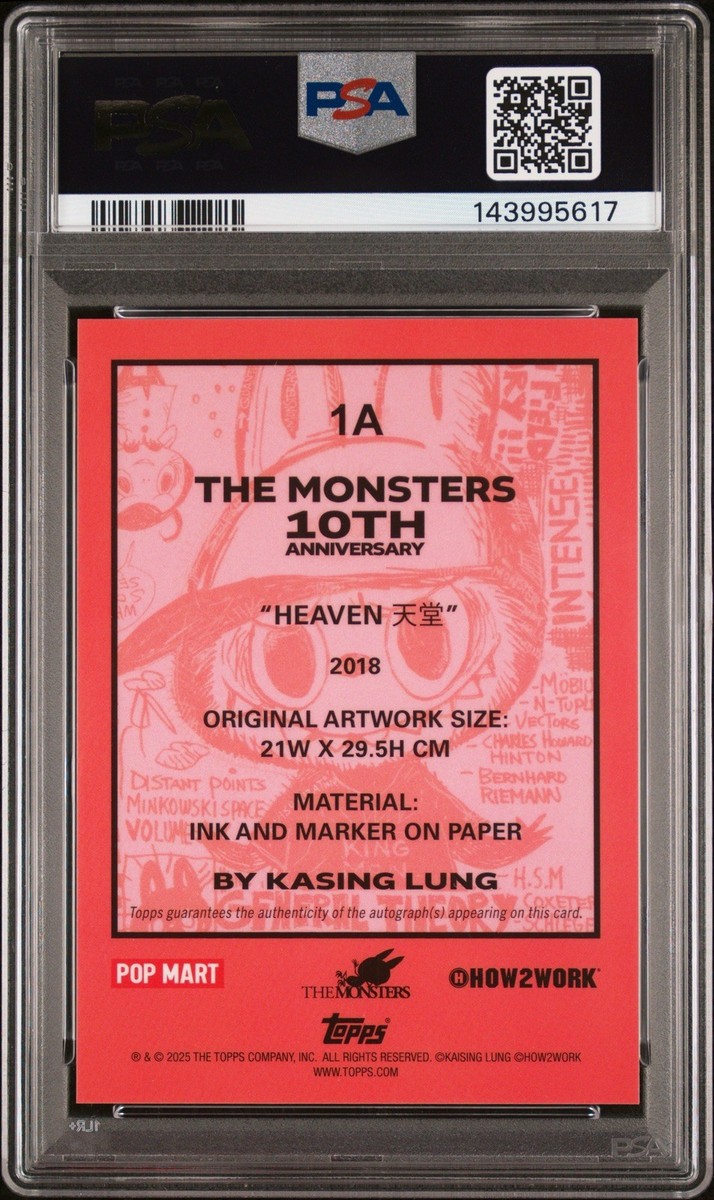 カ*ム様 PSA10 Topps Labubu Heaven 10周年記念レア 2025 Topps Chrome Labubu 10th Anniv 1A “HEAVEN” Kasing Lung Auto