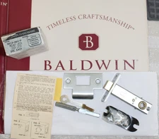 Baldwin 8513-264-P Privacy Lever Latch Bolt 2-3/8" 2.375 BS Satin Chrome NEW
