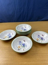 8 Studio Nova Garden Bloom 8” Rimmed Soup Bowls