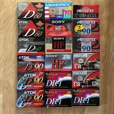 Various Blank Cassettes TDK Sony Maxell Type I Lot Of 17 Sealed